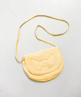 1970s Purse Beige Deerskin Leather Boho Shoulder Bag