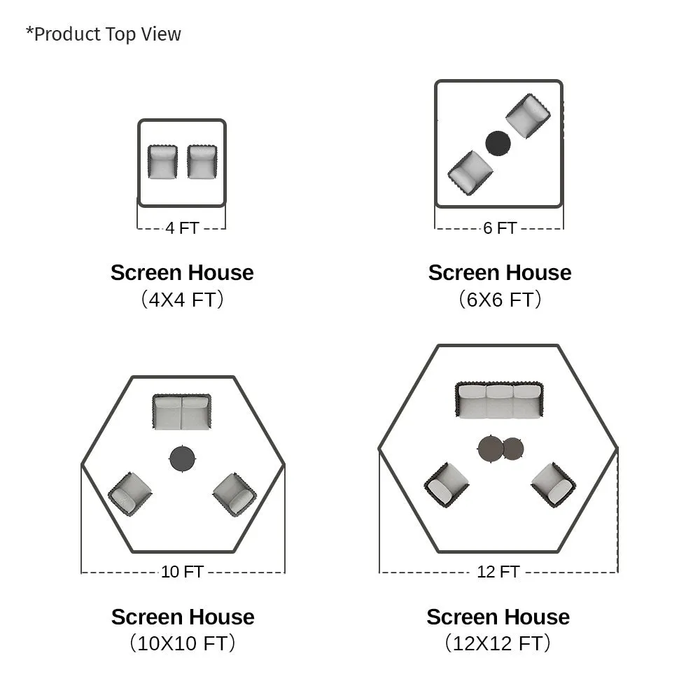 4x4 Ft Pop-Up Screen House Tent