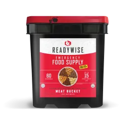 60 Serving Freeze Dried Meat Bucket   20 Servings of Rice