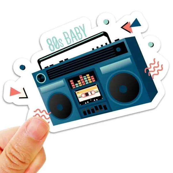 80's Baby Boom Box Vinyl Sticker