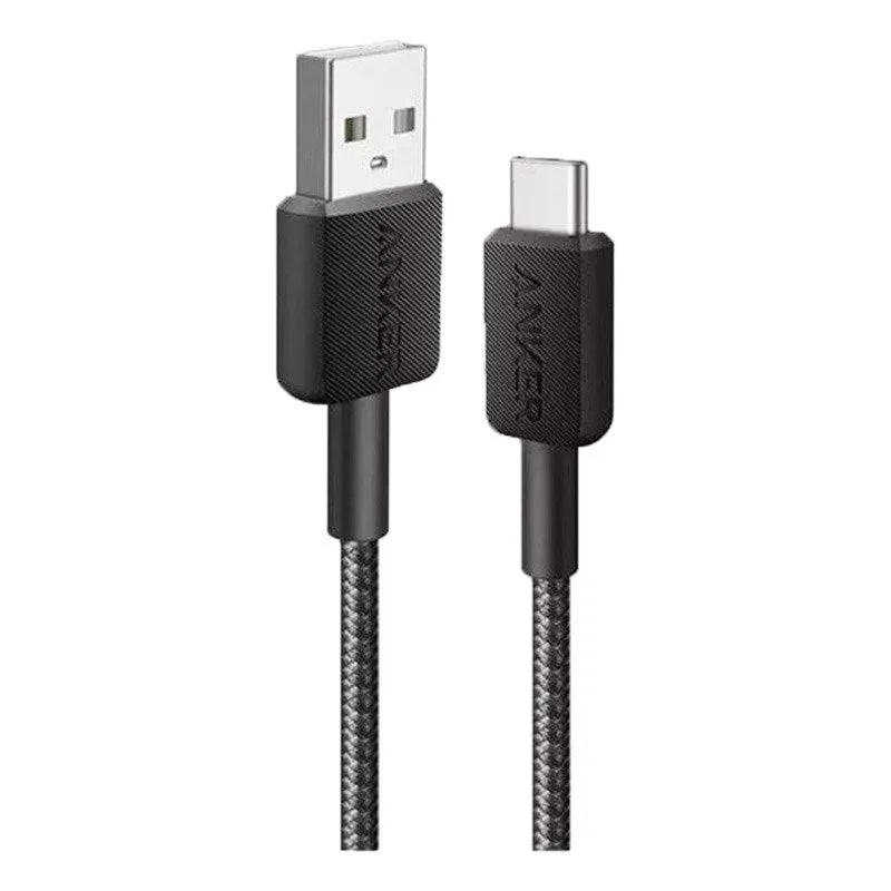 Anker 322 USB-C Kabel 15W m. Nylon 1.8m - Sort