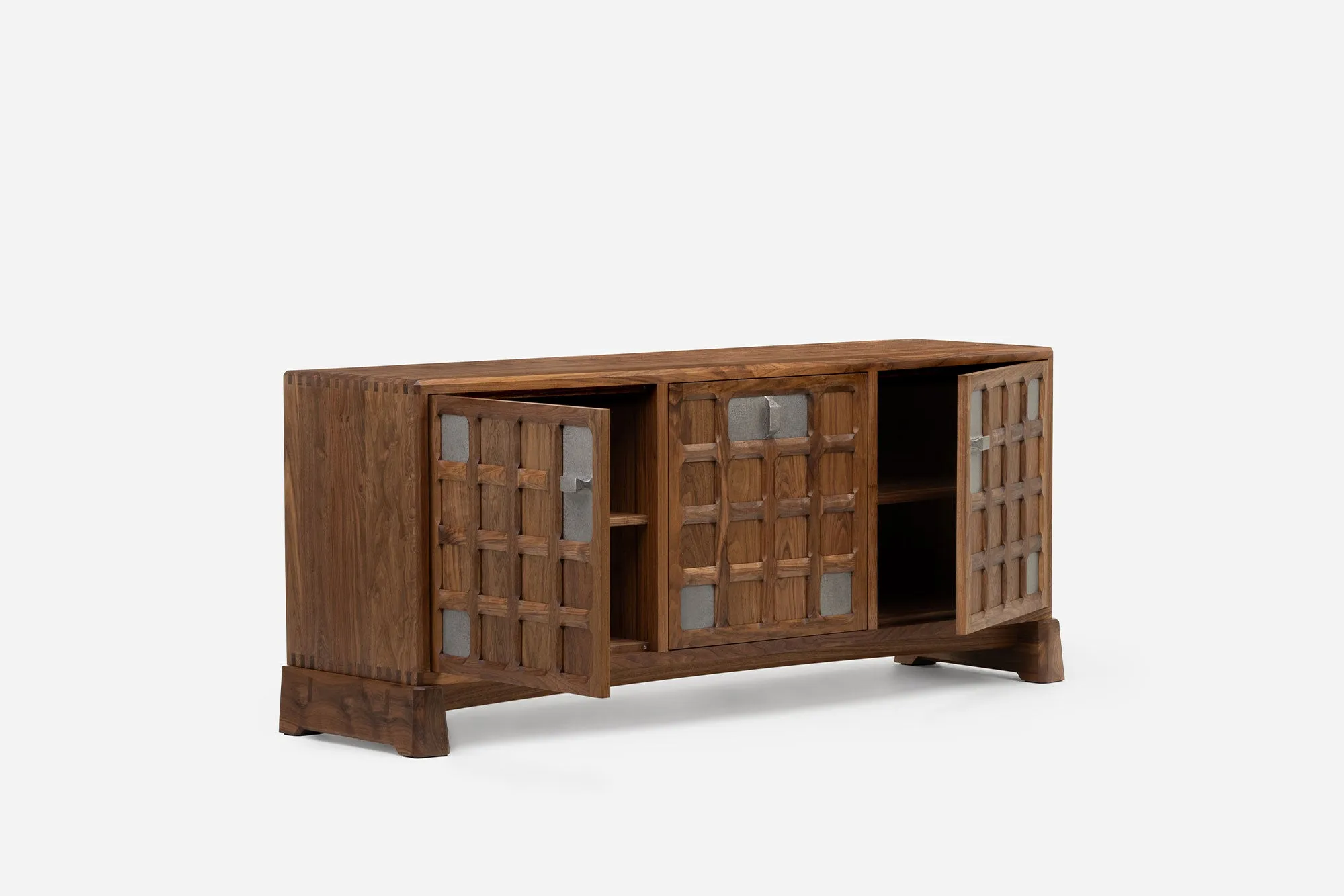 ARTS AND CRAFTS 3-UNIT SIDEBOARD LOW