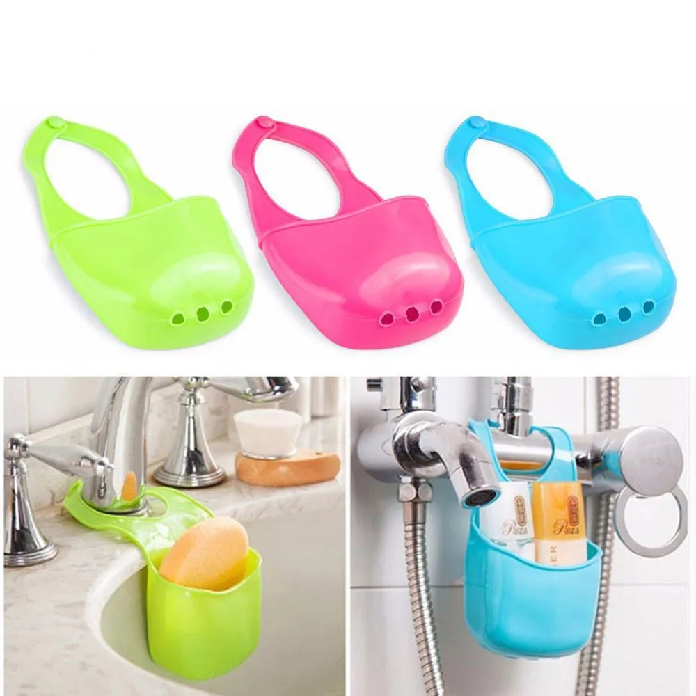 Bathroom & Kitchen Sink Sponge Holder Storage