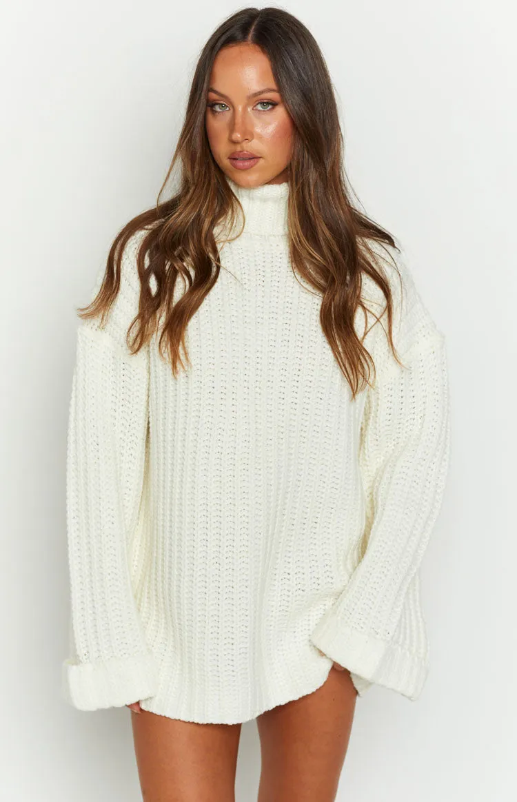 Bonnie White Sweater Dress