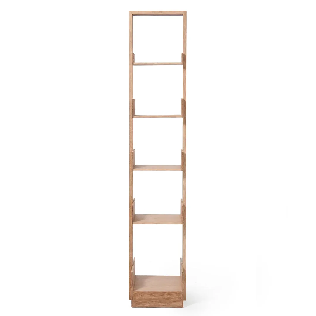 Bookie Five Book Shelf Storage - Natural Oak