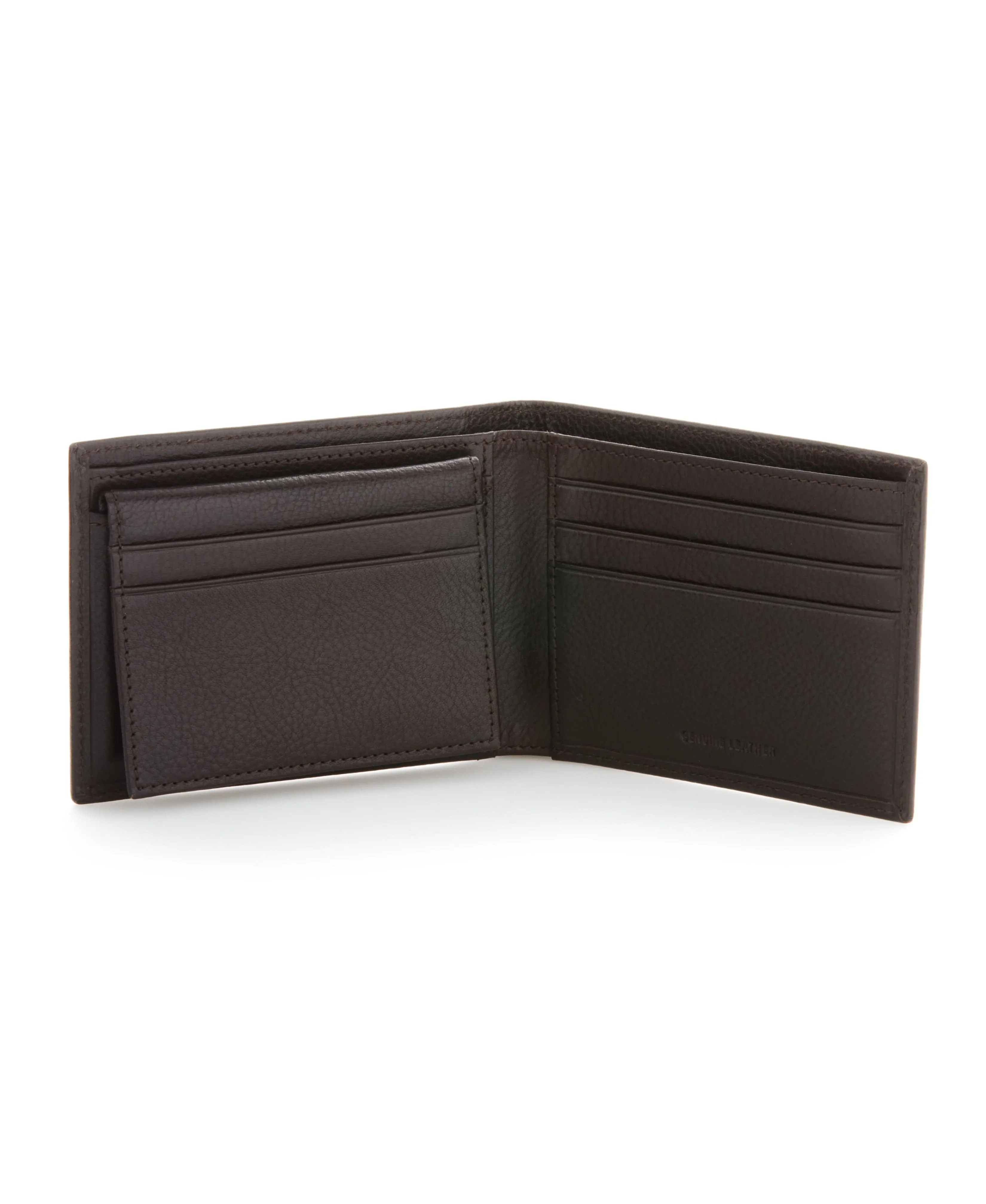 Brown Genuine Leather Glazed Wallet