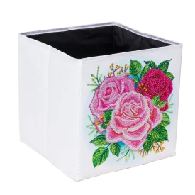 CA-FSBKT4 - Crystal Art Folding Storage Box 30*30cm - Ravishing Rose