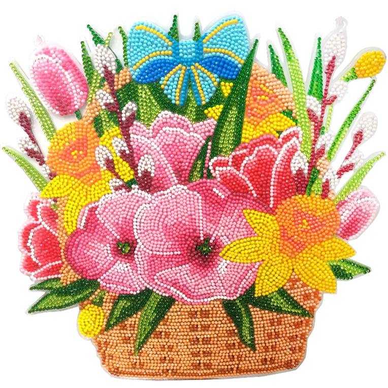 CAHB01: Crystal Art Hanging Basket Kits - SPRING