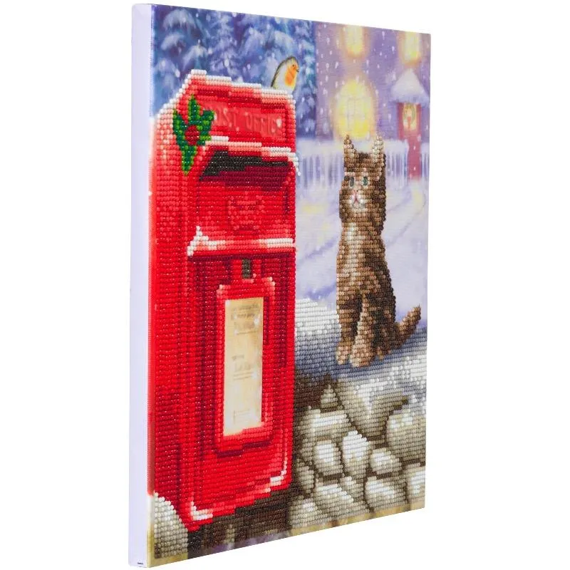 CAK-A108M: Postman Cat, 30x30cm Crystal Art Kit