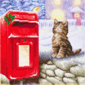 CAK-A108M: Postman Cat, 30x30cm Crystal Art Kit