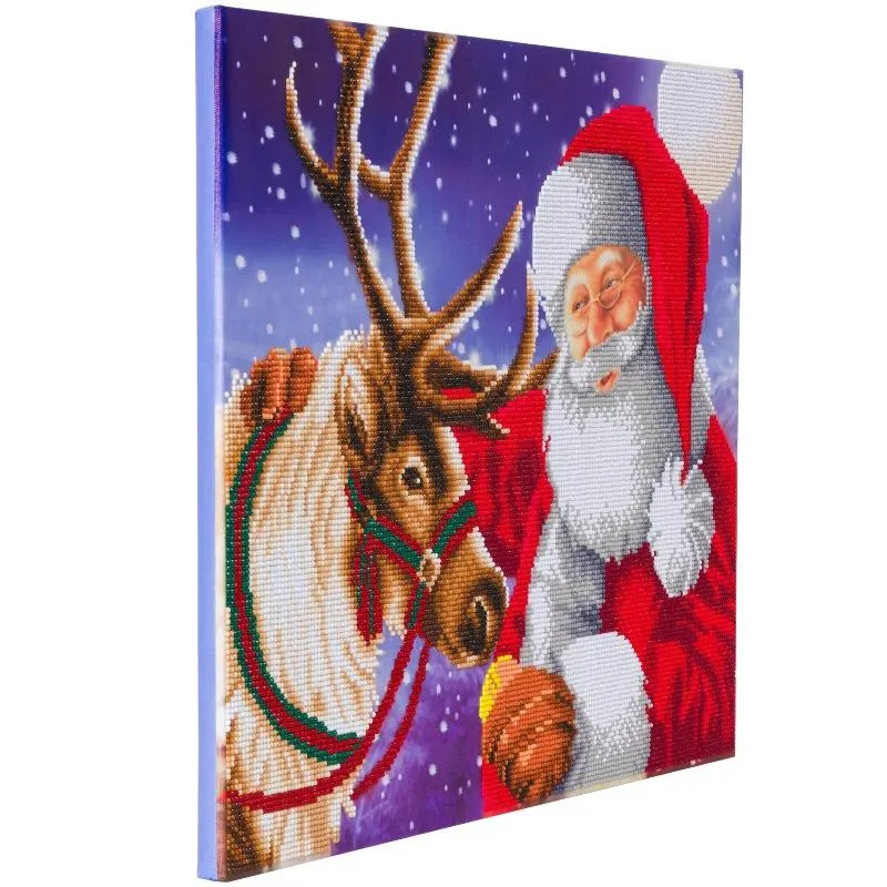 CAK-A110L: "Santa's Best Friend, 40x50cm Crystal Art Kit