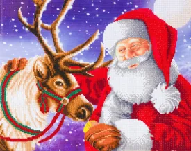 CAK-A110L: "Santa's Best Friend, 40x50cm Crystal Art Kit