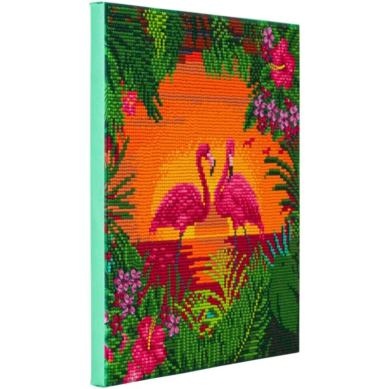 CAK-A117: Fancy Flamingos, 30x30cm Crystal Art Kit