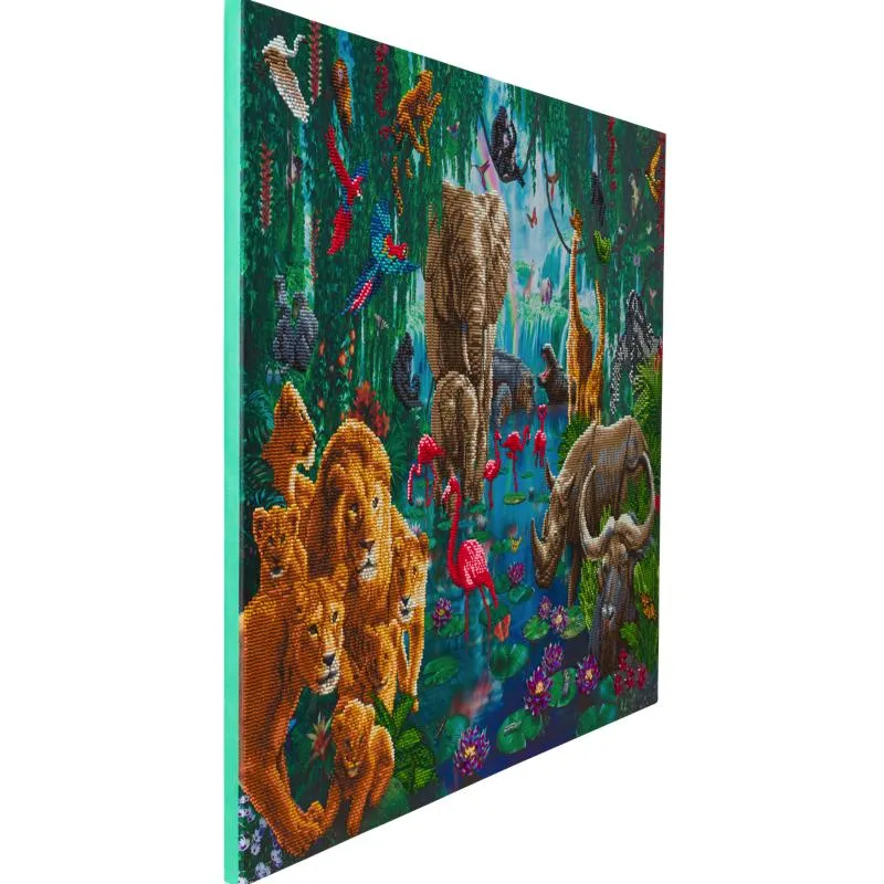 CAK-A128XL: "Jungle Gathering" 90x65cm Crystal Art Kit