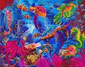 CAK-A159L: "Sea Life" 40x50cm Crystal Art Kit