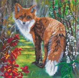 CAK-A173M: "Autumn Fox" 30x30cm Crystal Art Kit