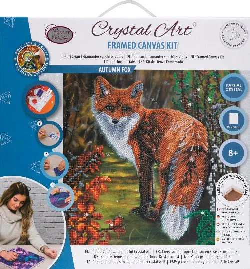 CAK-A173M: "Autumn Fox" 30x30cm Crystal Art Kit