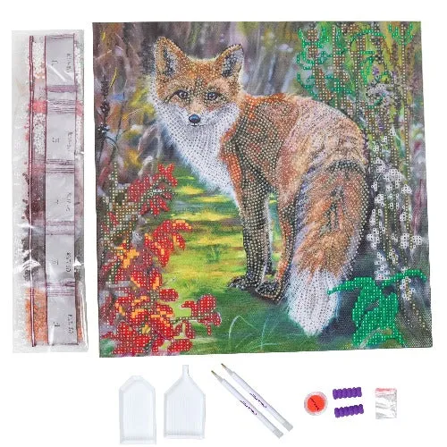 CAK-A173M: "Autumn Fox" 30x30cm Crystal Art Kit