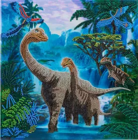 CAK-A189M: "Wander with Dinosaur" 30x30cm Crystal Art Kit