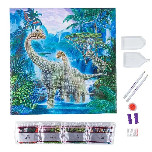 CAK-A189M: "Wander with Dinosaur" 30x30cm Crystal Art Kit