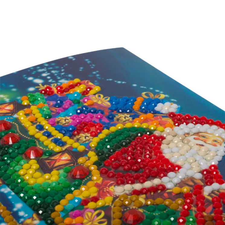 CCK-11x22C7: Santa's Sleigh, 11x22cm Crystal Art Card