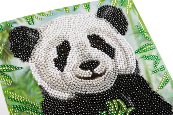 CCK-A120: "Baby Panda" 18x18cm Crystal Art Card