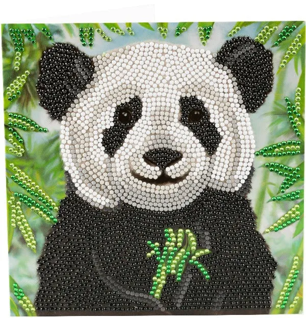 CCK-A120: "Baby Panda" 18x18cm Crystal Art Card