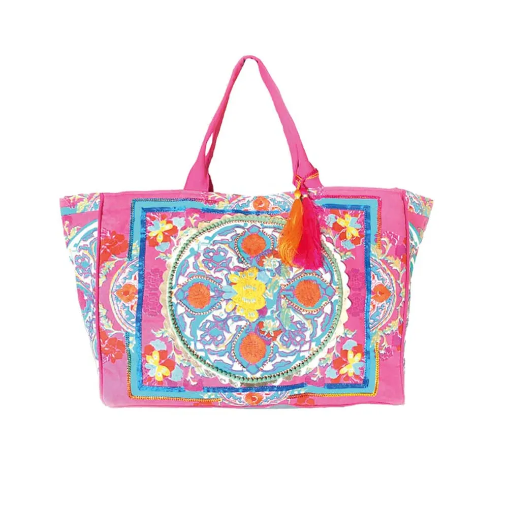 Debbie Katz Boho Beach Bag - Berry