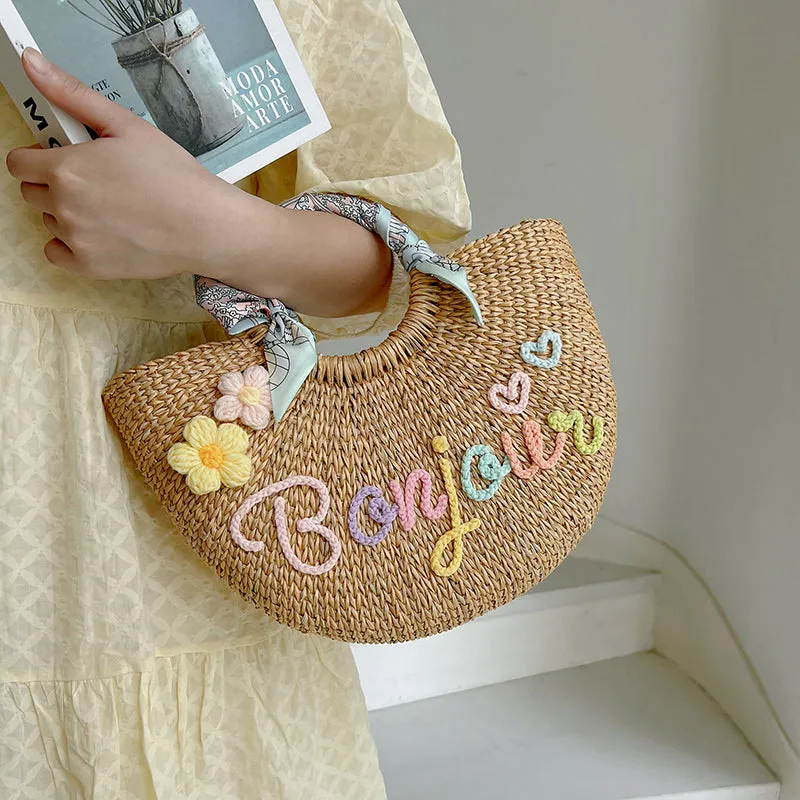 'Debora' Personalized Straw Bag