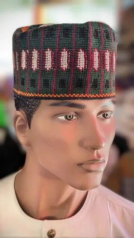 Dupsie's Authentic Nigerian Mallam Kufi handwoven Hat -The Elegance of Abuja DPHGROMH