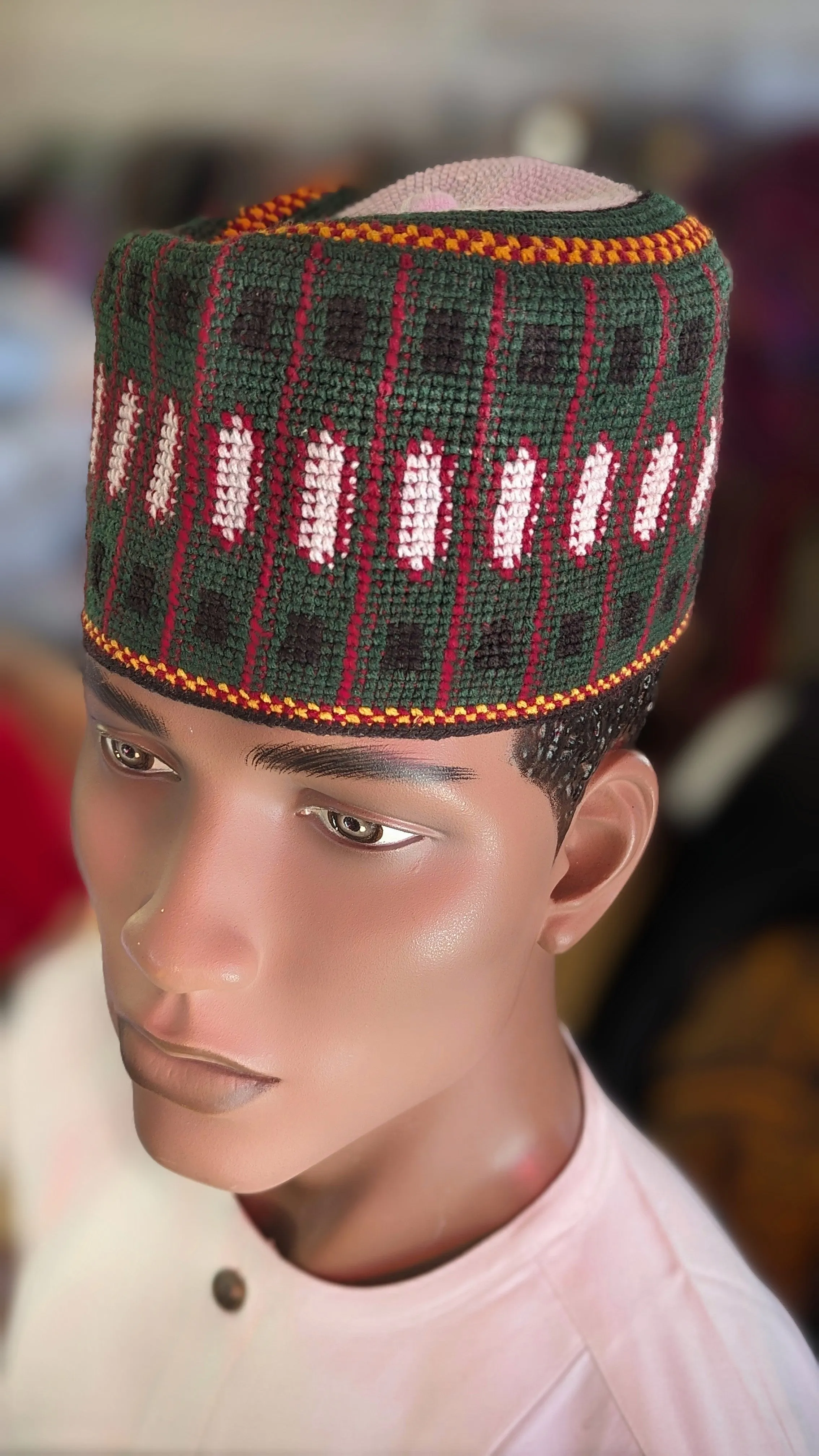 Dupsie's Authentic Nigerian Mallam Kufi handwoven Hat -The Elegance of Abuja DPHGROMH