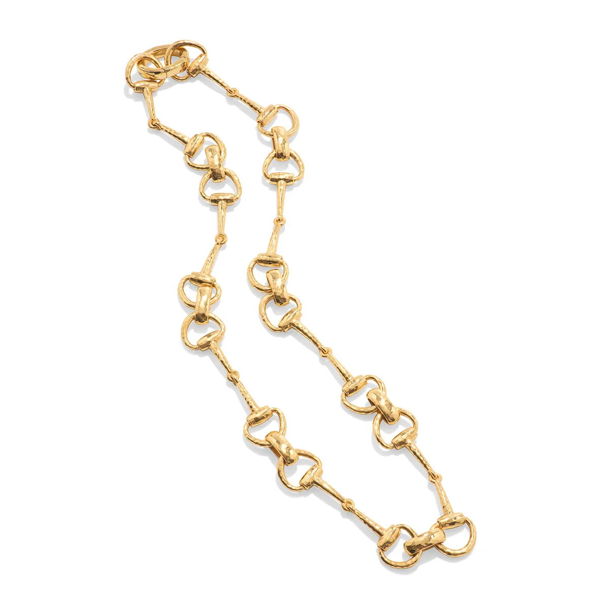 Equestrian Snaffle Bit Chain Necklace, 20" - Gold