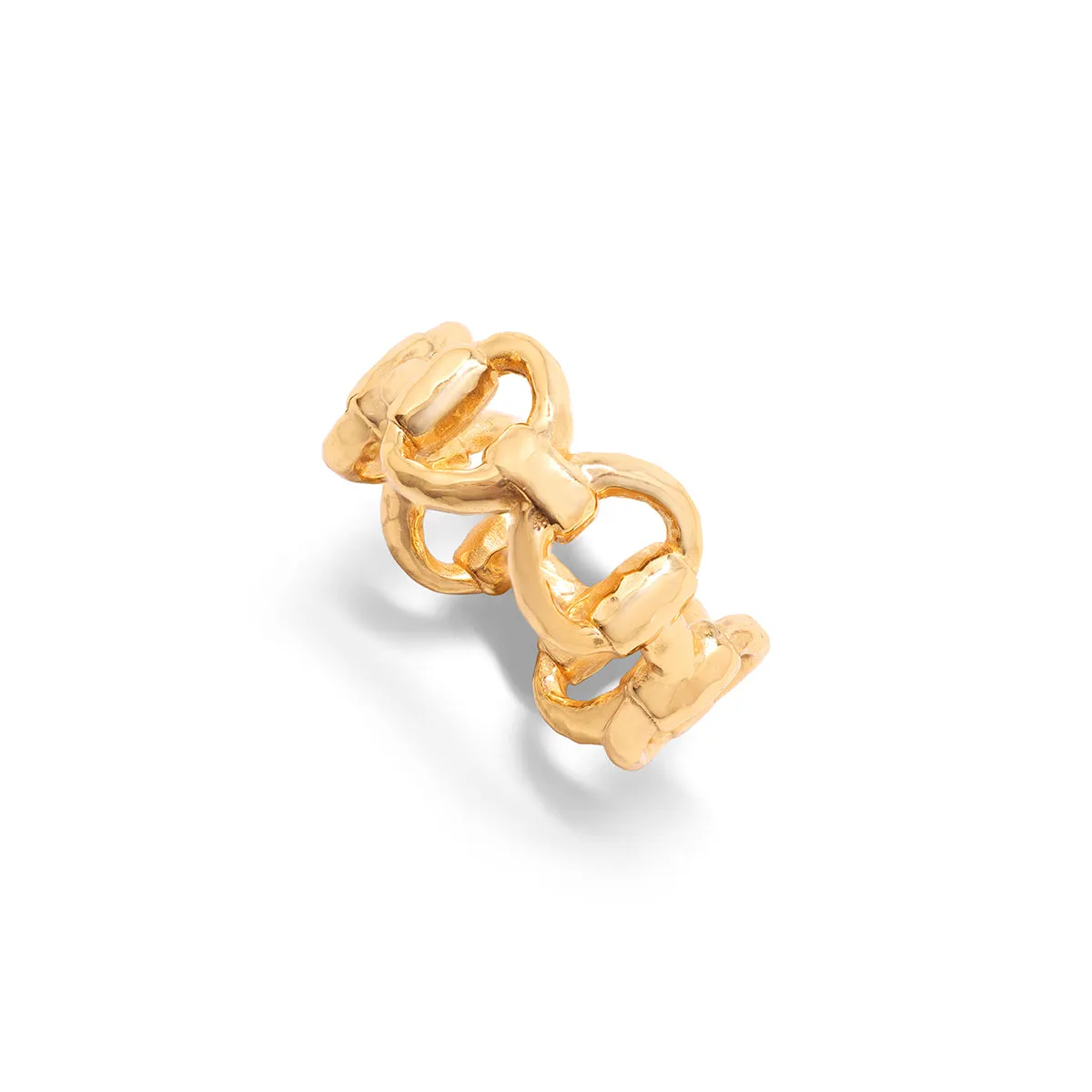 Equestrian Snaffle Bit Ring - Gold - Size 9