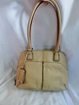 EUC TIGNANELLO leather hobo satchel tote shoulder bucket bag tote BEIGE TAN