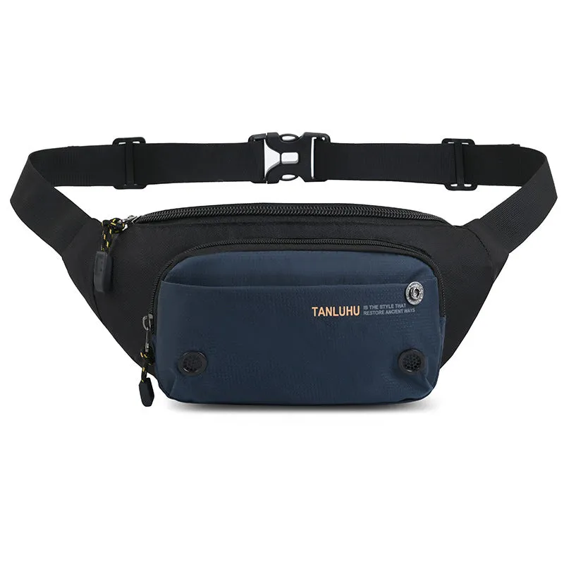 Fashion Man Waist Bag Fanny Pack Waterproof Chest Pack Outdoor Sports Crossbody Bag Casual Travel Male Belt Bag Hip Waist Packs