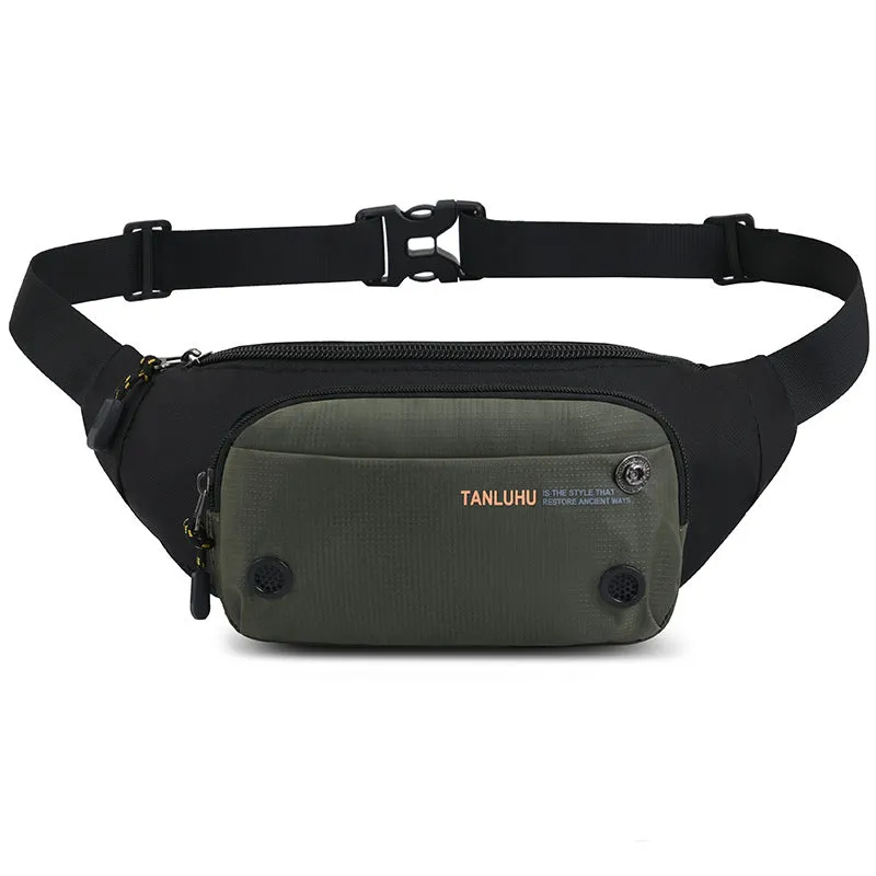 Fashion Man Waist Bag Fanny Pack Waterproof Chest Pack Outdoor Sports Crossbody Bag Casual Travel Male Belt Bag Hip Waist Packs