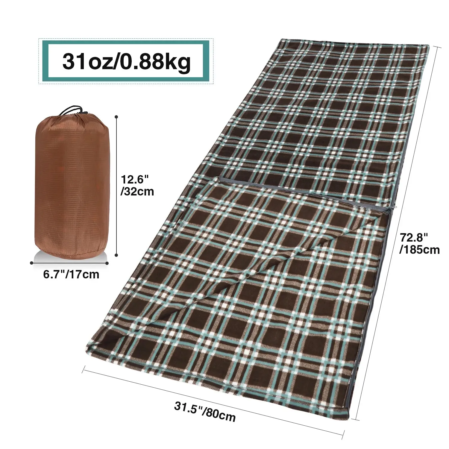 Fleece Sleeping Bag Liner for Adult