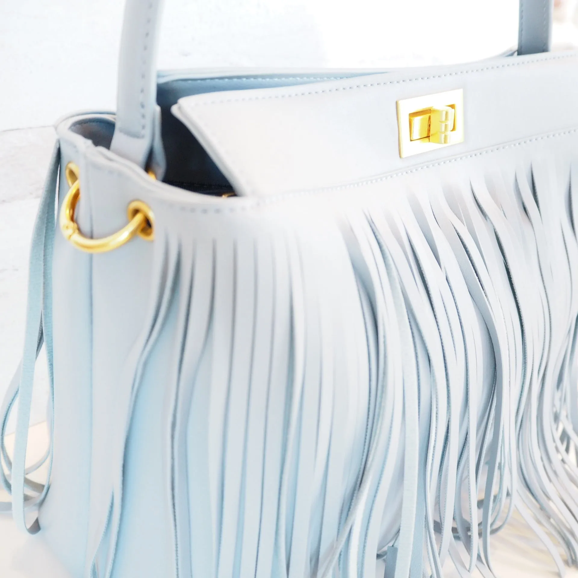 Fringe Vegan Leather Handbag