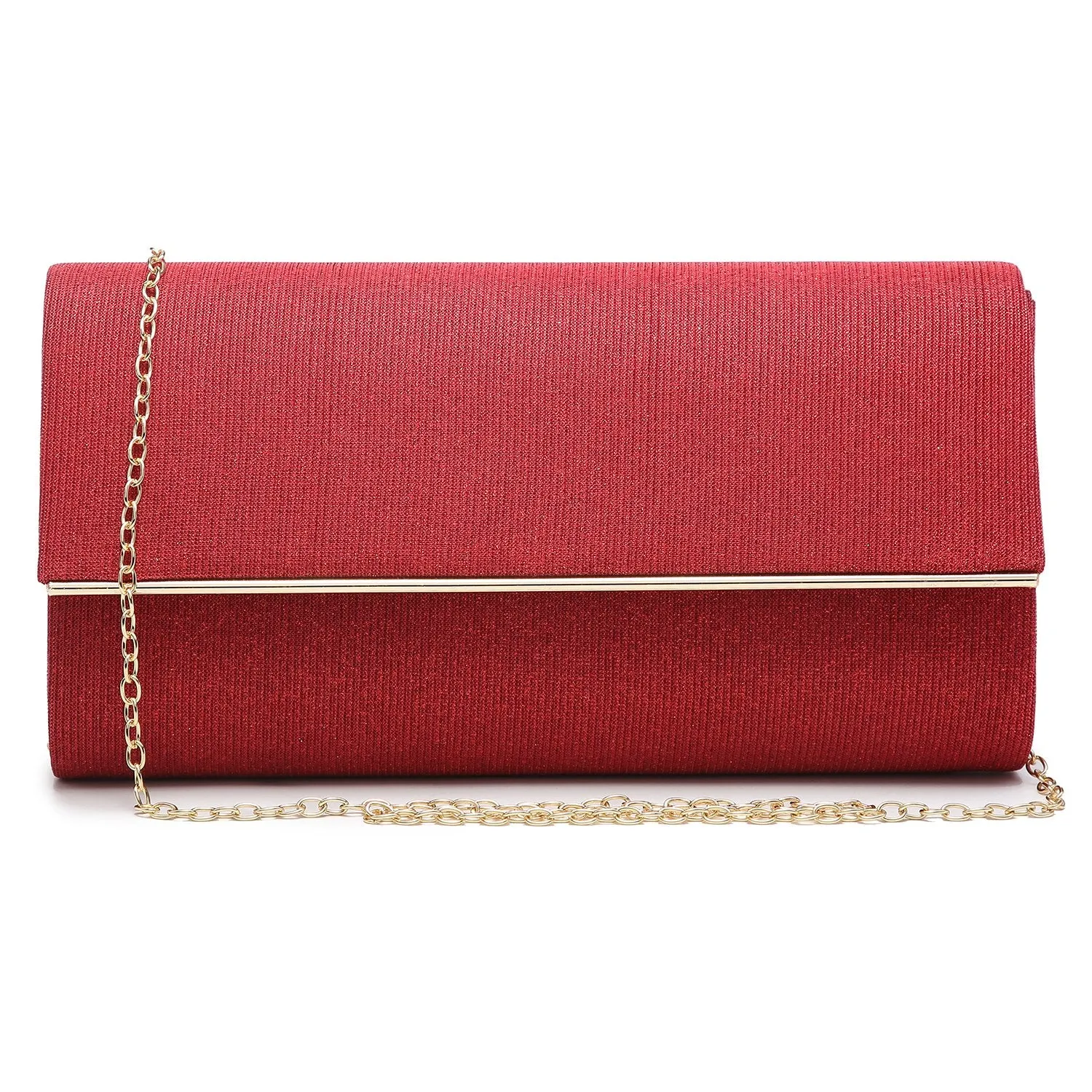 Glitter Gold Trim Evening Clutch