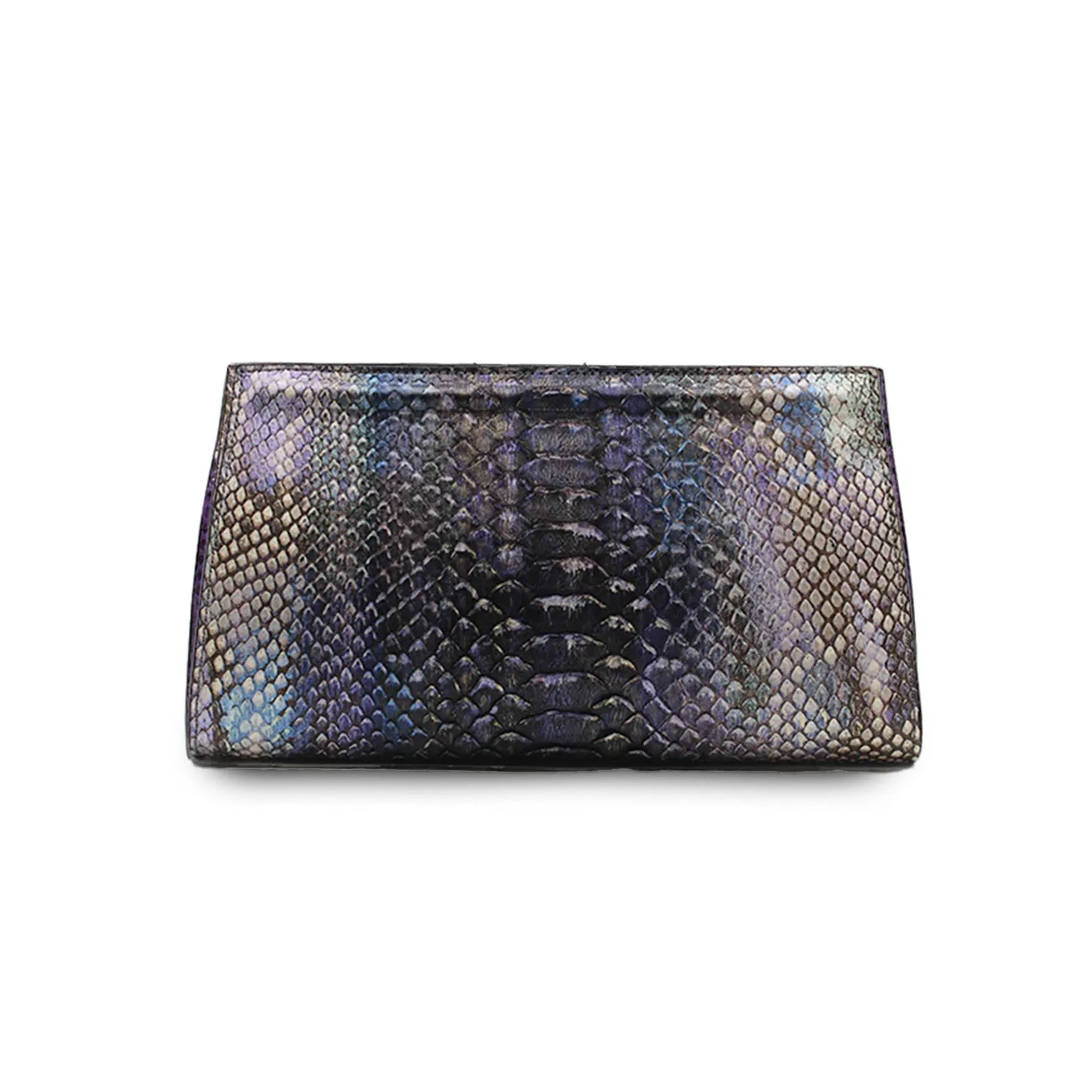 Ivy Clutch in Mermaid Water Snake w/ Crystals