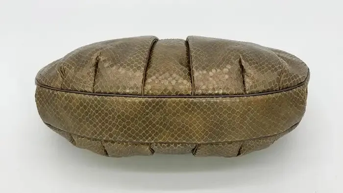 Judith Leiber Bronze Snakeskin Clutch