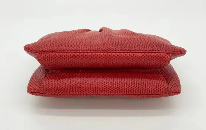 Judith Leiber Red Lizard Clutch