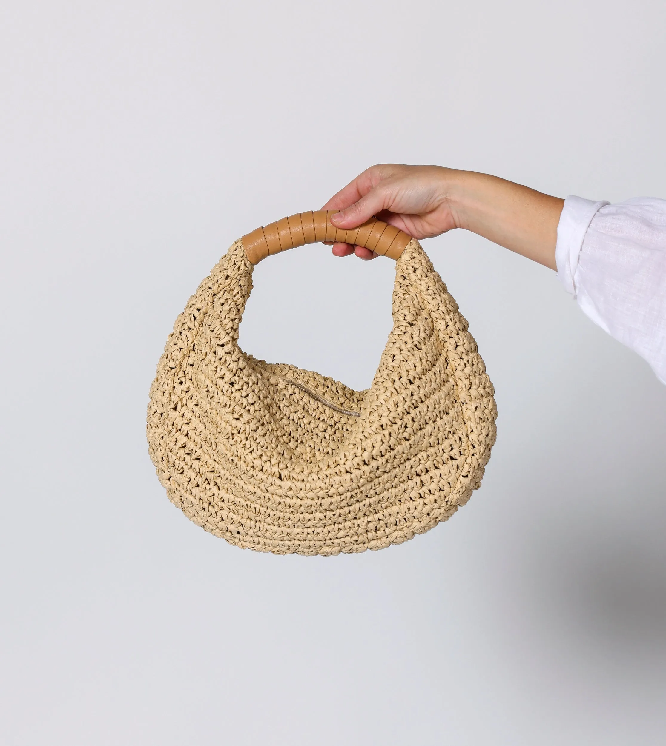 Julia Raffia Hobo Bag | Natural