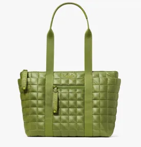 Kate Spade Camden Quilted Small Tote In Kelp Forest