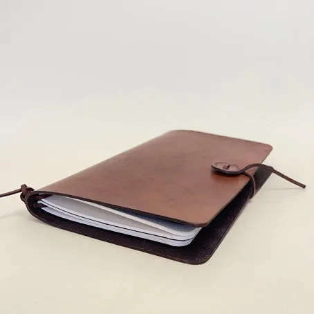 Large Leather Journal - chestnut