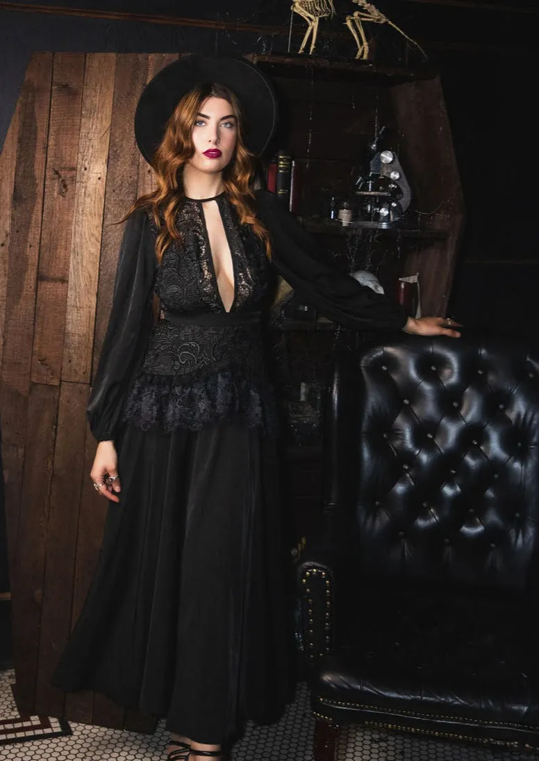 Lenore - Victorian Style Lace Maxi Dress