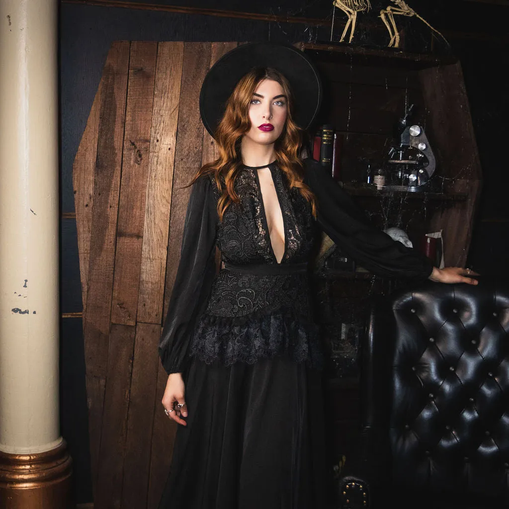 Lenore - Victorian Style Lace Maxi Dress