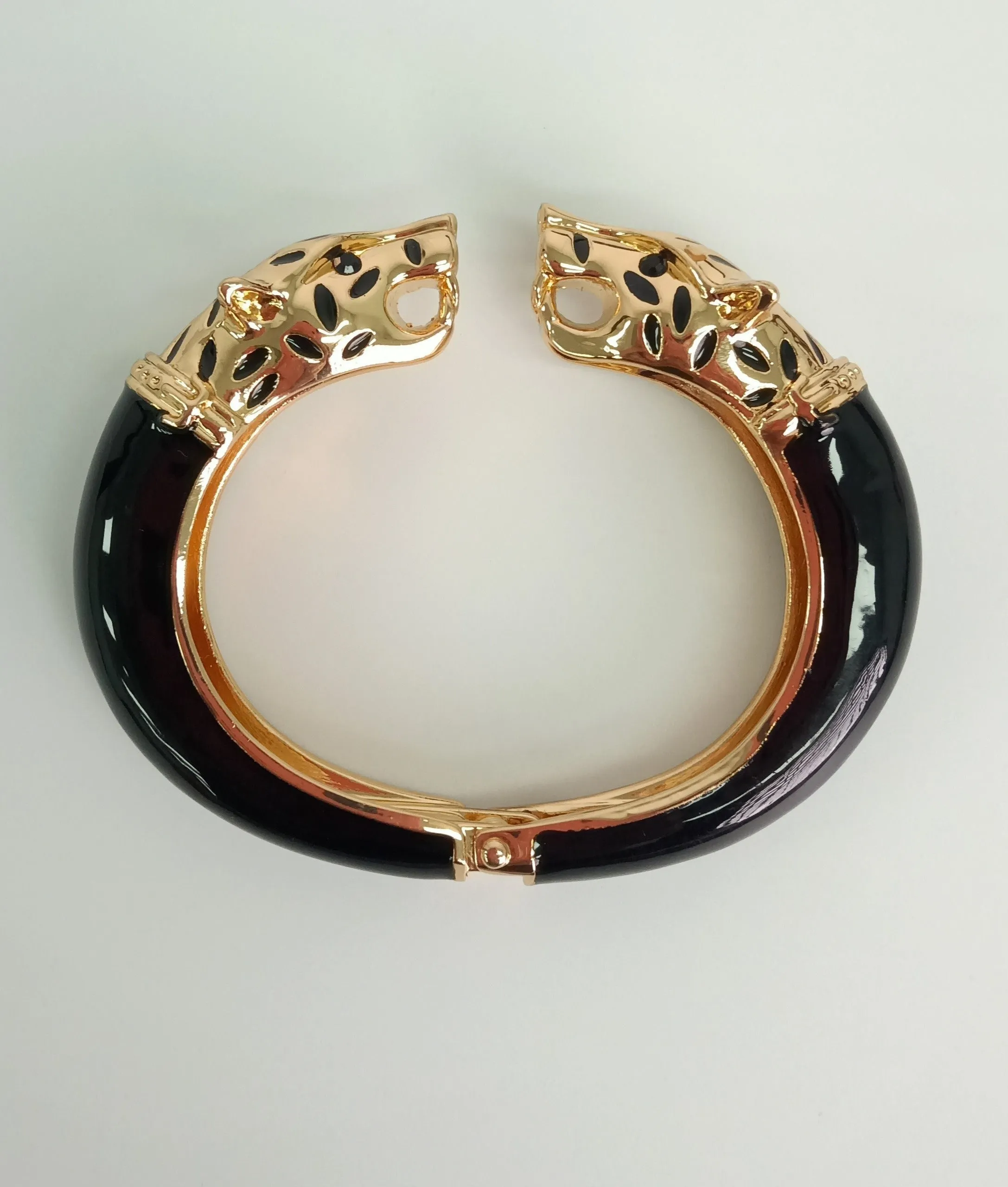 Leopard Glam Gilded Cuff Bracelet