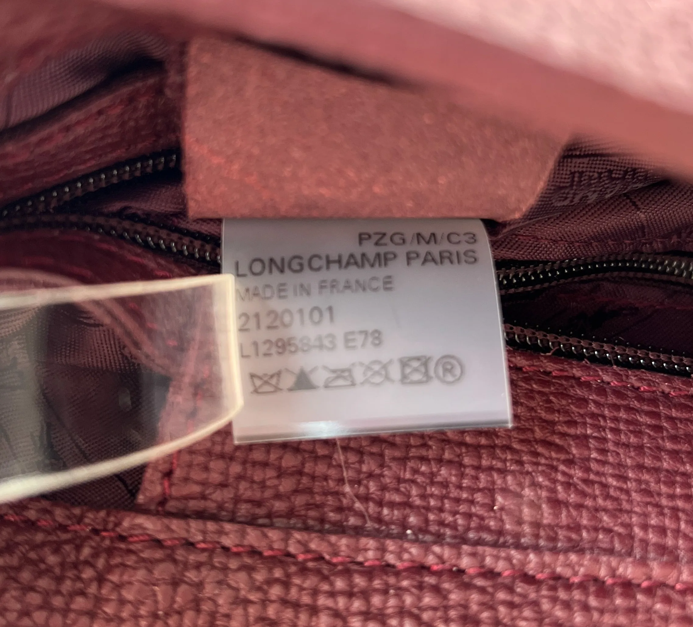 Longchamp burgundy leather Penelope tote