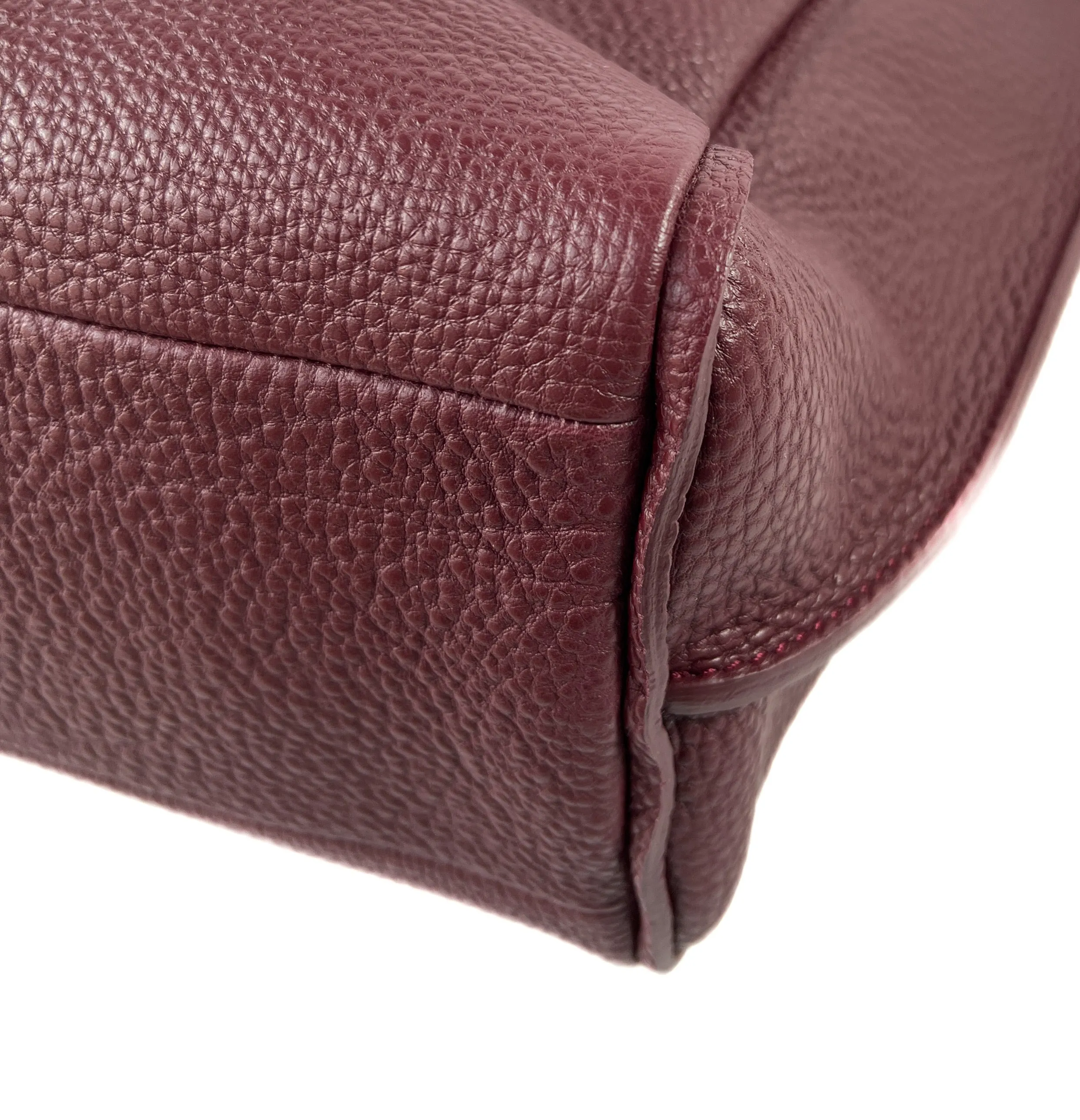 Longchamp burgundy leather Penelope tote